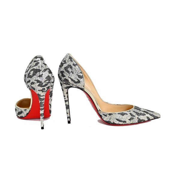 Christian Louboutin Iriza 100 Lurex Gigi Pumps - Picture 2 of 6